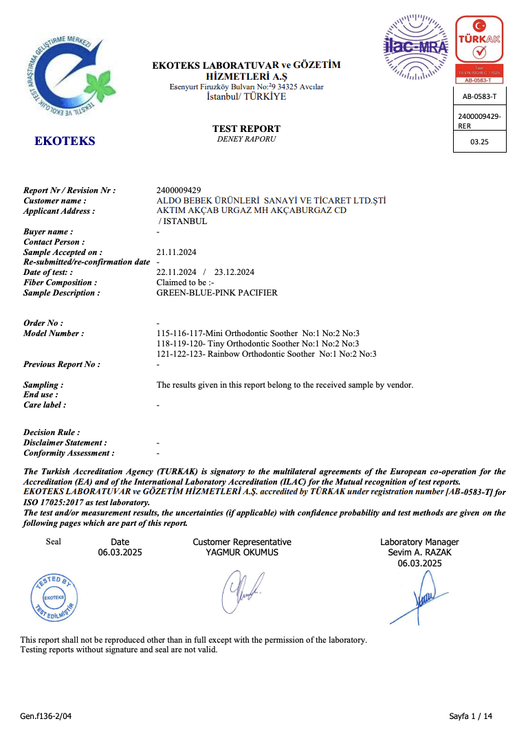 Test Raporu #2400009423  (İngilizce)