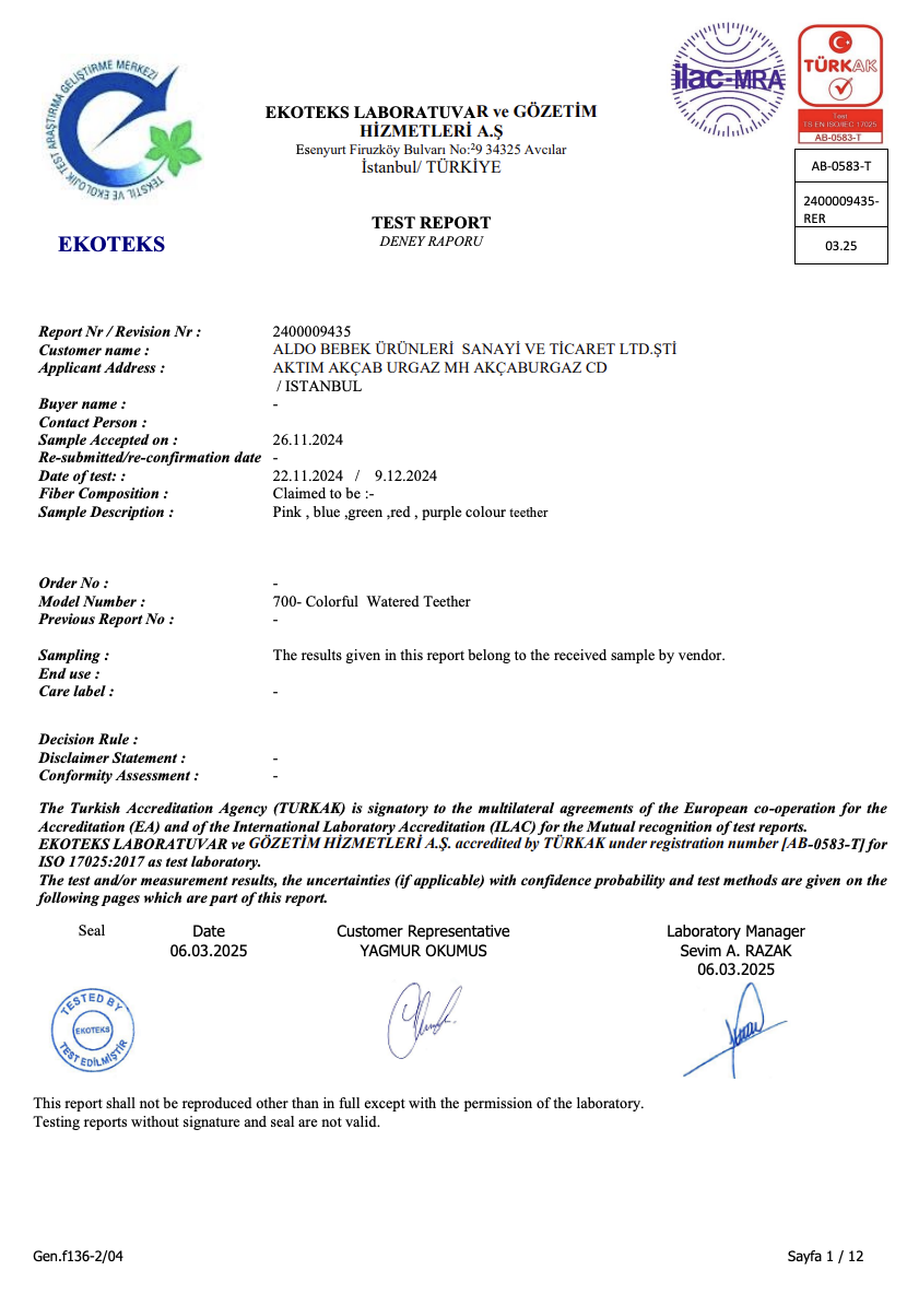 Test Raporu #2400009435  (İngilizce)