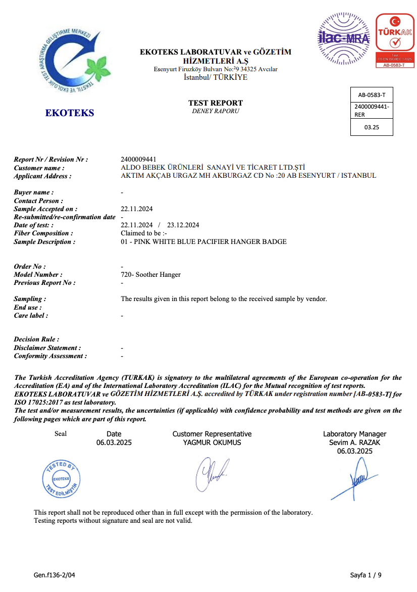 Test Raporu #2400009441  (İngilizce)
